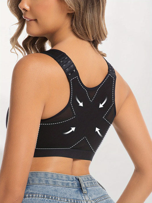 Juego de 3 sujetadores con diseño de botones frontales para mujeres, ideal para mastectomía