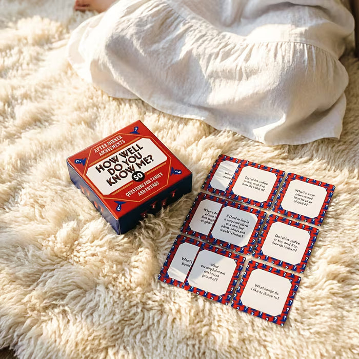 Juego de mesa con cartas para entretenimiento familiar y amigos ¿Qué tan bien me conoces?