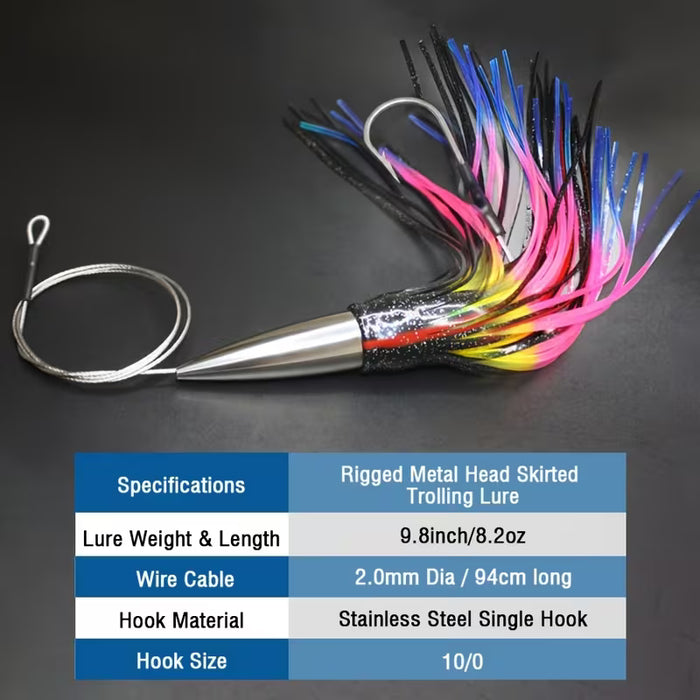 Señuelos de pulpo aparejados Viketech de acero inoxidable para pesca
