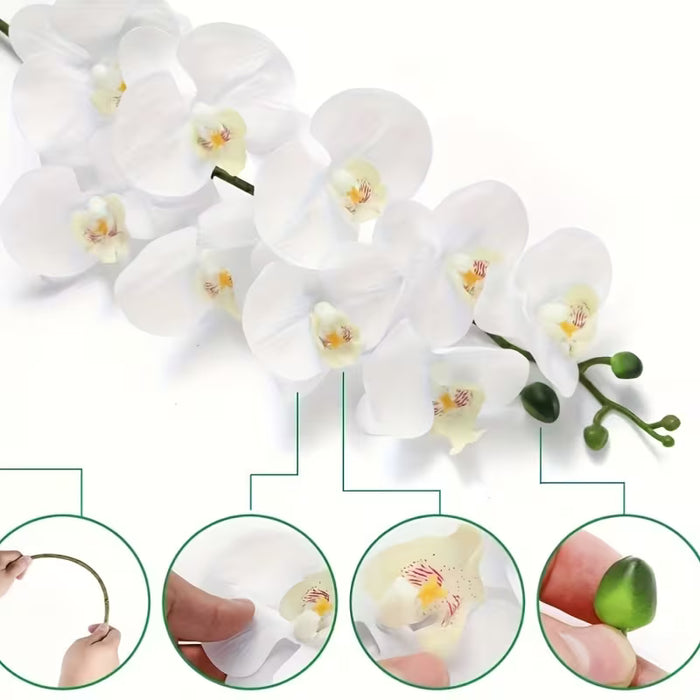 1 PIEZA Multi-Táctil de Orquídeas Artificiales Impresas en 3D