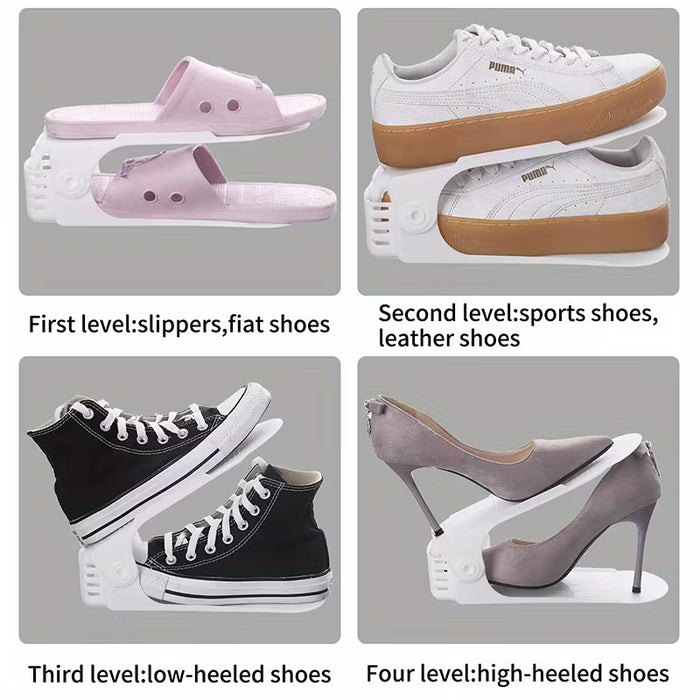 1 Estante De Zapatos De Plástico Ajustable - Organiza Tus Zapatos Con Facilidad