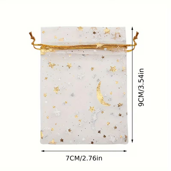 10pcs mini bolsas de Malla Transparentes de Regalo Pequeñas con Cordones