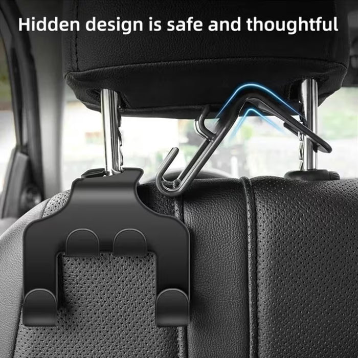 1 Soporte de coche 2 en 1 para reposacabezas, soporte para teléfono móvil, organizador