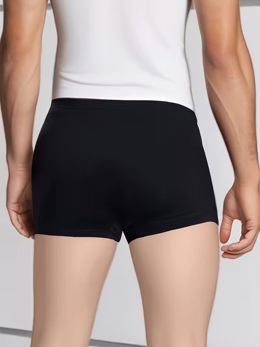 Diez pares de bóxers para hombre hechos de tejido de punto transpirable de color sólido