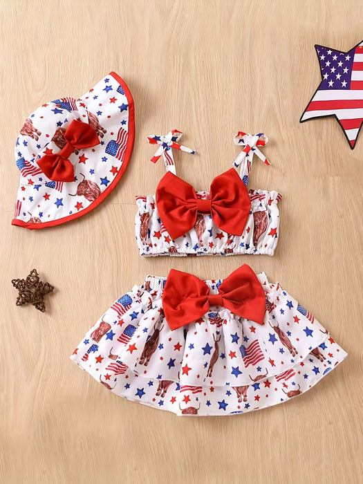 Conjunto de Bandera Americana para Bebé, Ideal para Exteriores