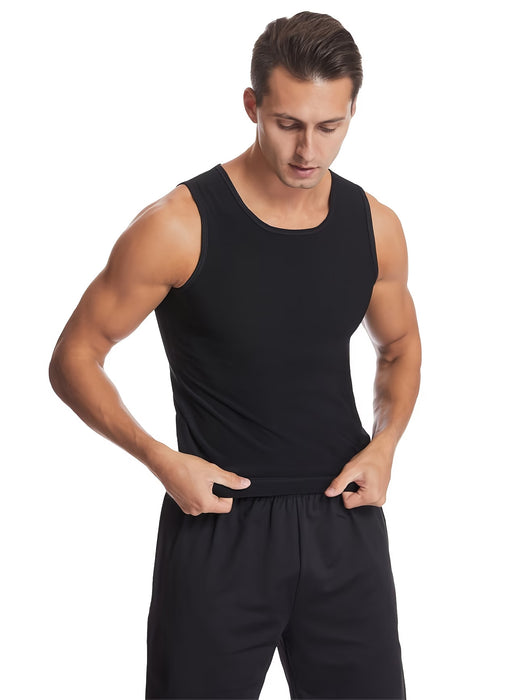 Chaleco sudadera para entrenamiento con revestimiento de color liso casual de cuello redondo