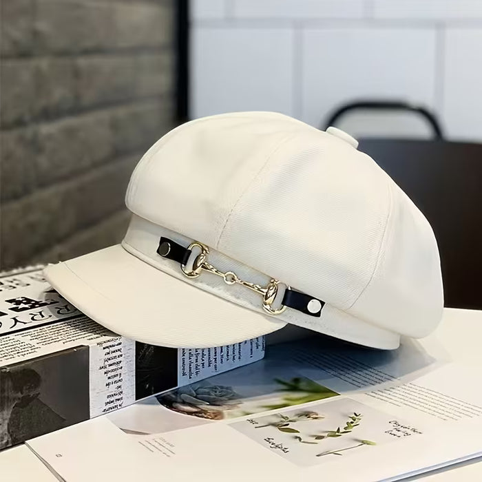 Boina elegante en relieve, sombrero clásico para fiestas diarias de mujer