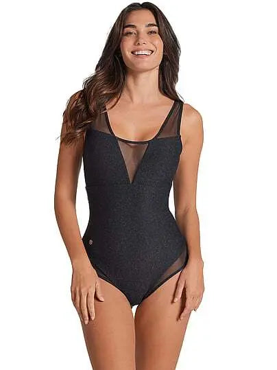 Victoria's Secret  Traje de baño de una pieza Leonisa Shapewear con escote pronunciado y efecto sombra.