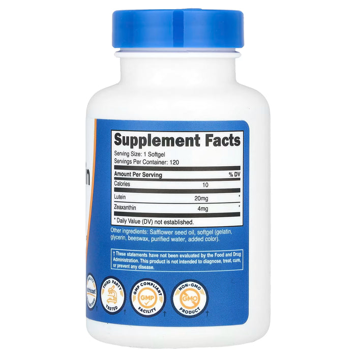 Nutricost, Zeaxantina con luteína, 120 cápsulas blandas