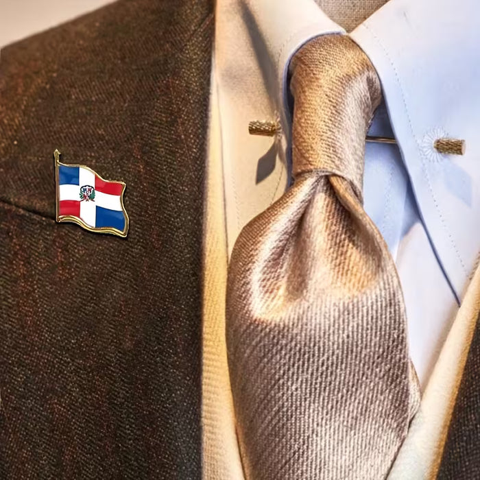 1pcs de Broche de la Bandera de la República Dominicana, unisex, para Trajes