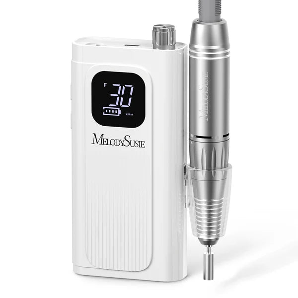 Taladro de uñas recargable con clip SC300F, 30.000 RPM - Blanco