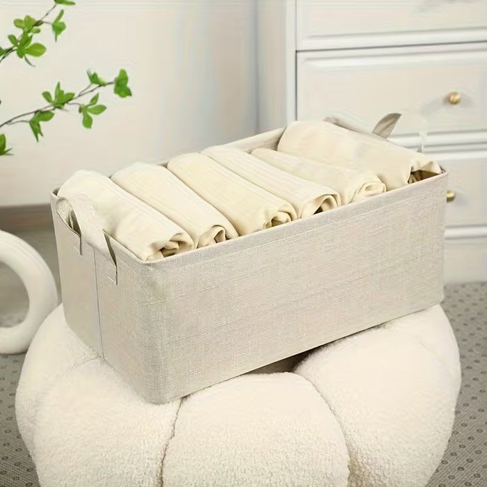 2pcs Caja de almacenamiento de tela marco de acero grueso