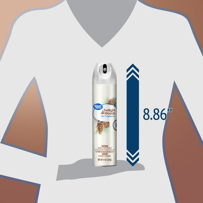 Ambientador en aerosol Great Value, Twilight Woods, 237 ml