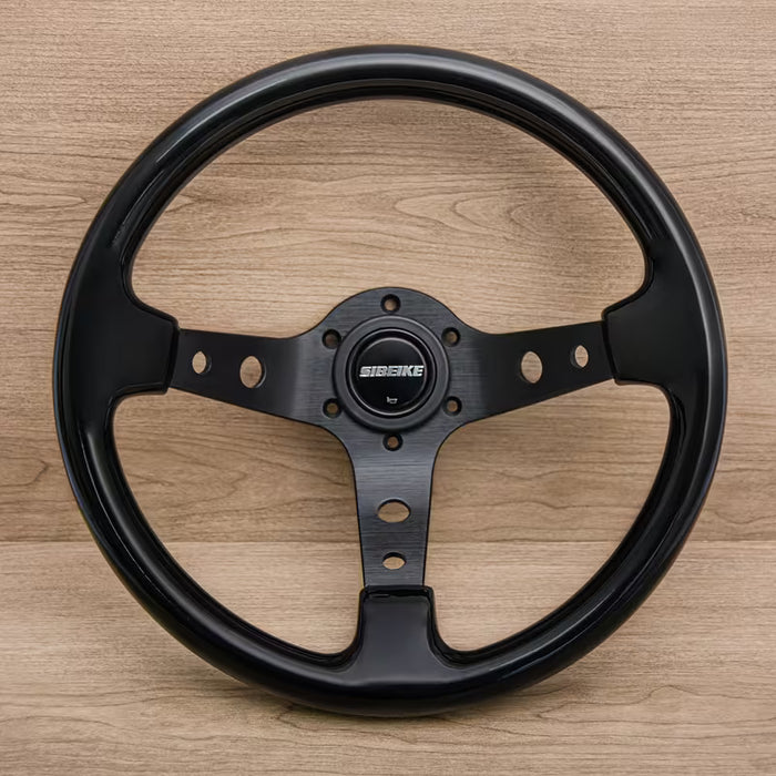 Volante de conducción de juego negro de ABS de 12,5 pulgadas (31,75 cm)