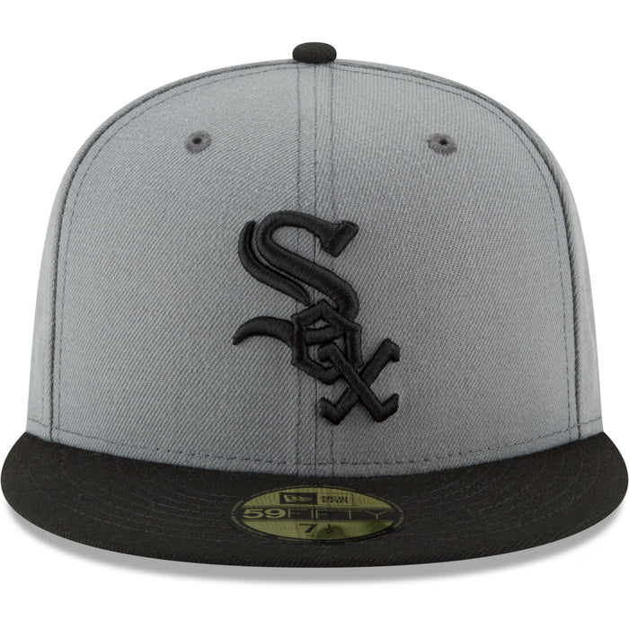 Gorra ajustada New Era 59FIFTY bicolor gris/negro para hombre