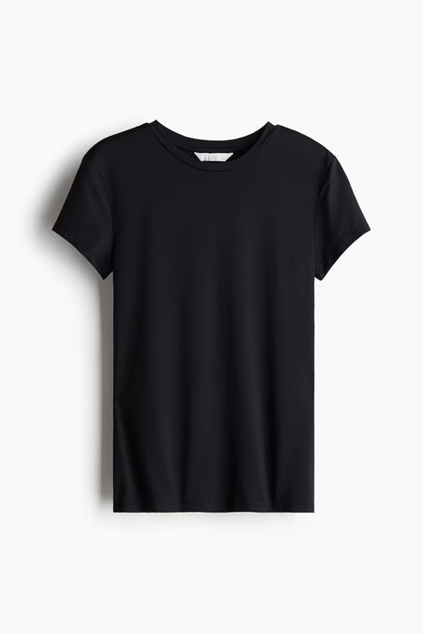 H&M Camiseta ajustada de microfibra
