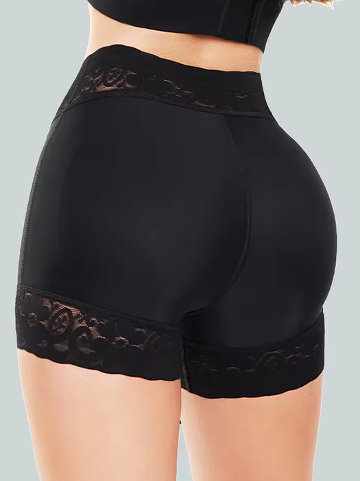 Pantalones cortos de compresión ajustados de talle alto para mujer con detalle de cremallera