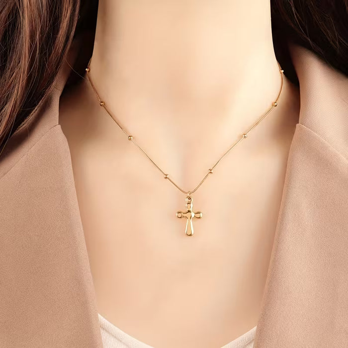 1pcs Collar de gargantilla de cruz, joyería de moda para mujer