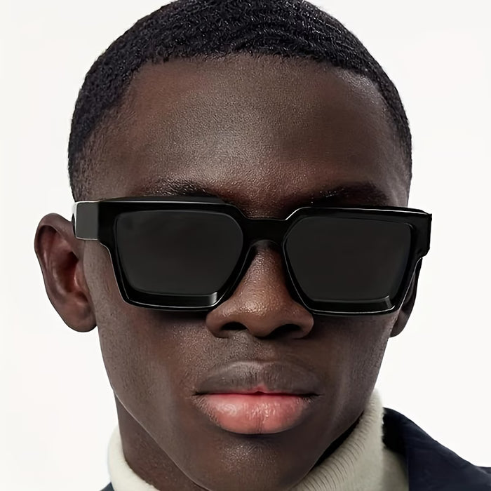 1 Par de Gafas para Hombre con Montura Completa Con Marco Cuadrado Intenso