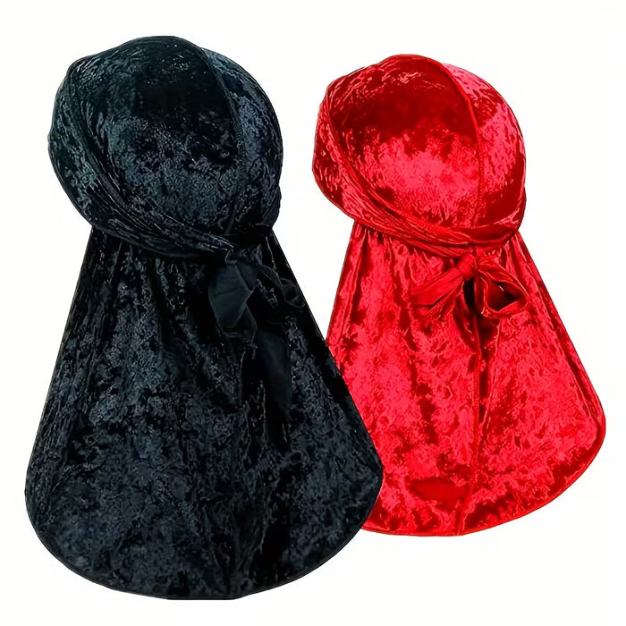 Durag de terciopelo de cola larga