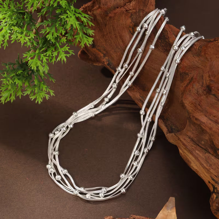 Collar de cuentas de hueso de serpiente de estilo francés lujoso para vacaciones