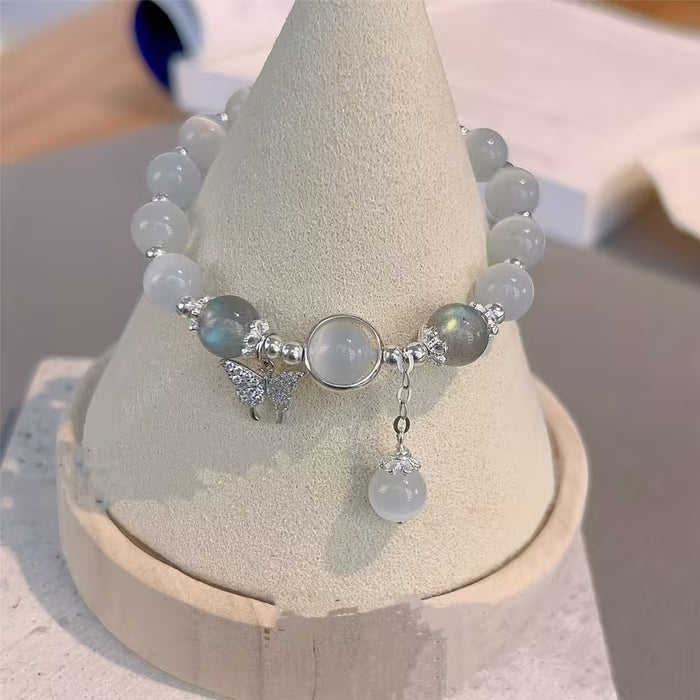 Pulsera de Imitación Ojo de Gato y Mariposa para Mujer