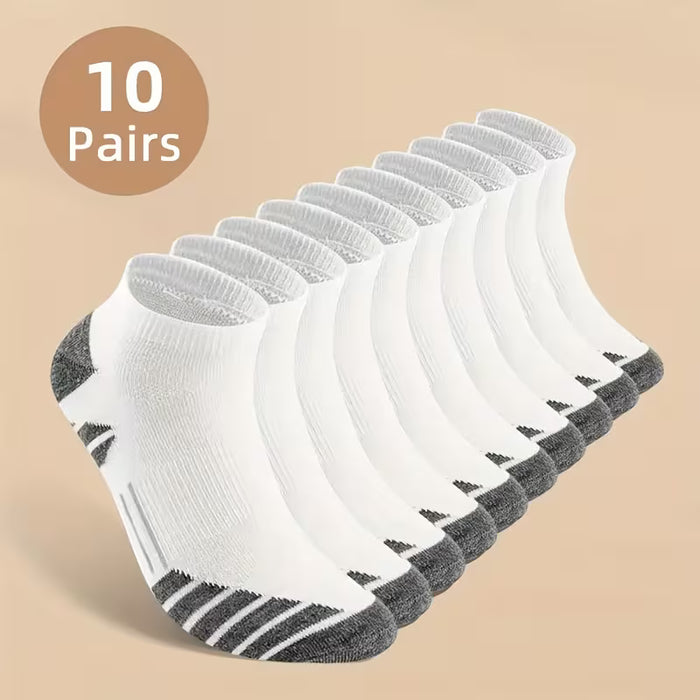 10 Pares de Calcetines Bajos Antiodor y Absorbentes para Hombres