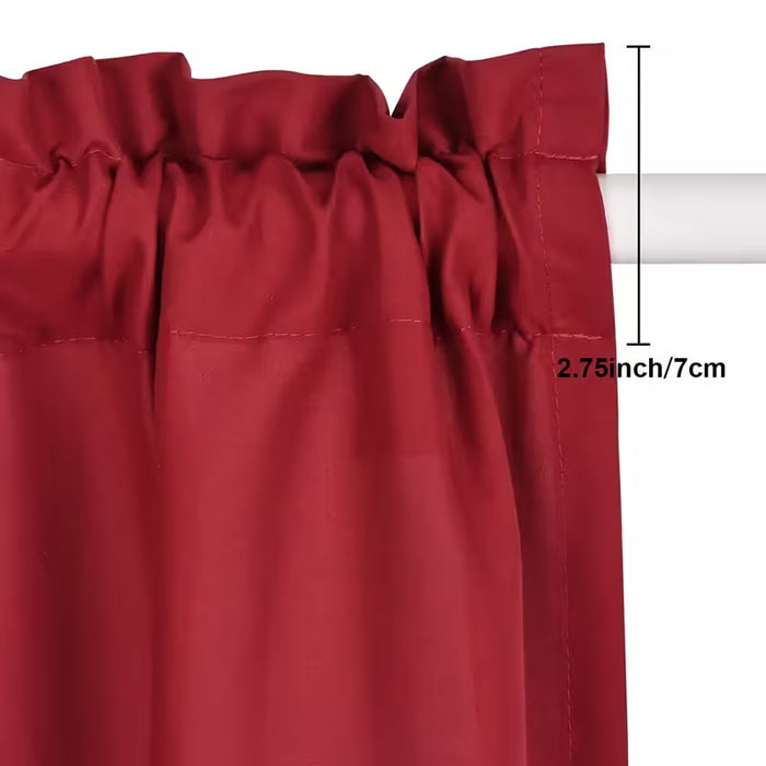 Juego de 4 cortinas con filtro de luz-elegantes en poliéster ideal para decorar salas de estar