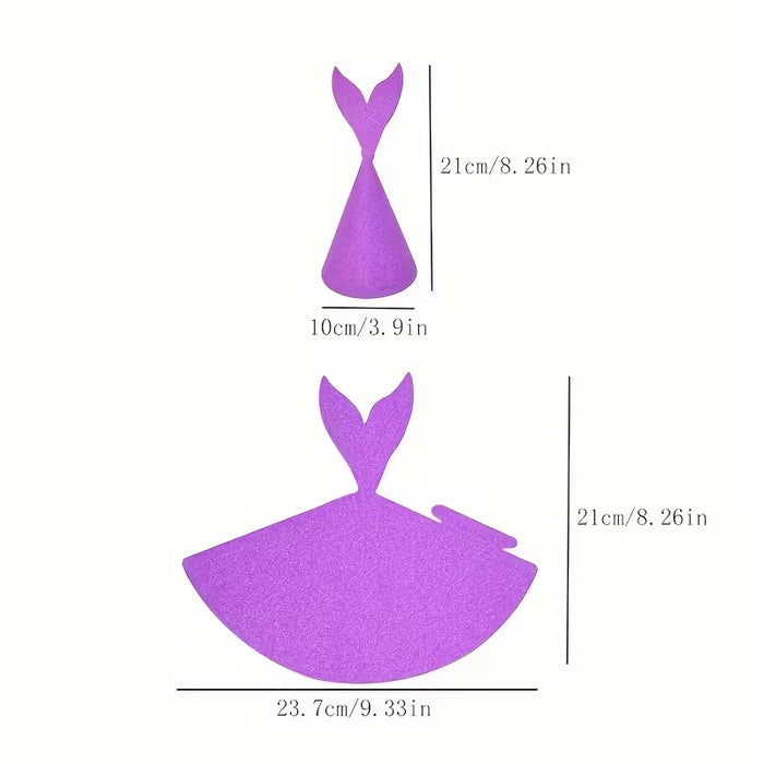 SHEIN Conjunto de 6 sombreros cónicos de fiesta con cola de sirena