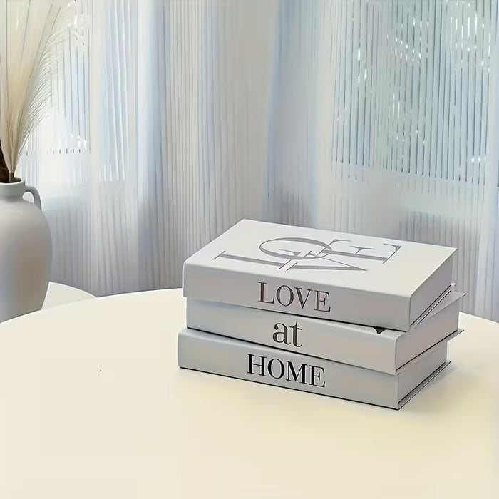 3 Piezas de Adorno Decorativo Libro Simulado, Modelo Nórdico