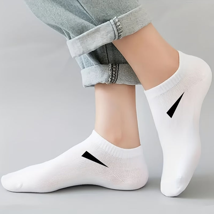 5 Pares de Calcetines Casuales de Color Sólido para Mujer, Anti-Sudor