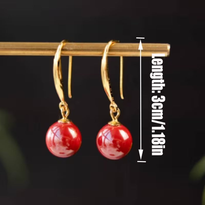Aretes de cuentas de piedra natural hechas a mano para mujer