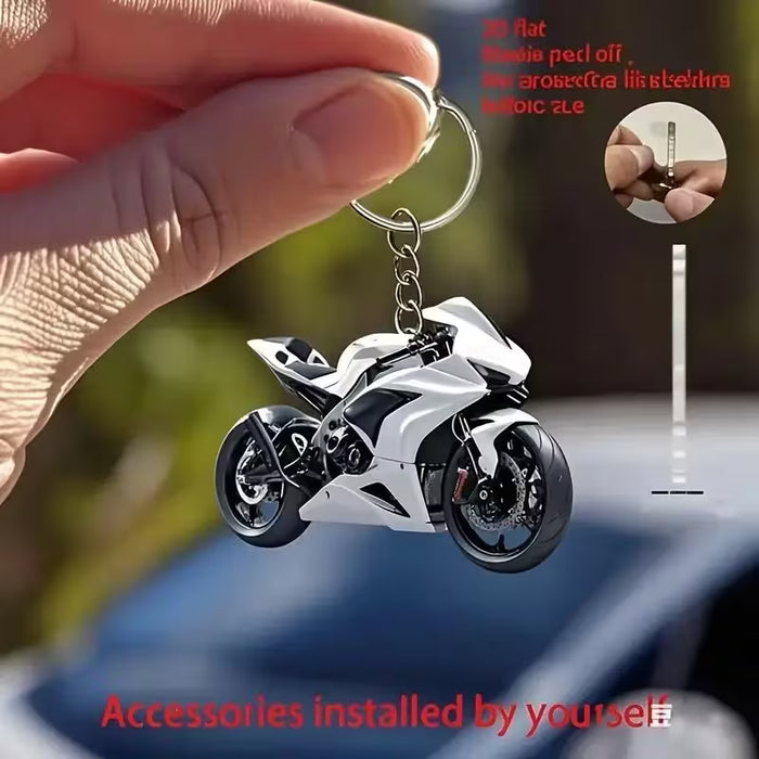 Llavero de motocicleta 2D planos