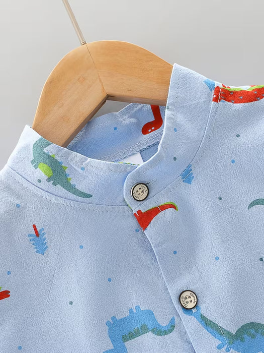 Conjunto de camiseta de manga corta y pantalones cortos con estampado