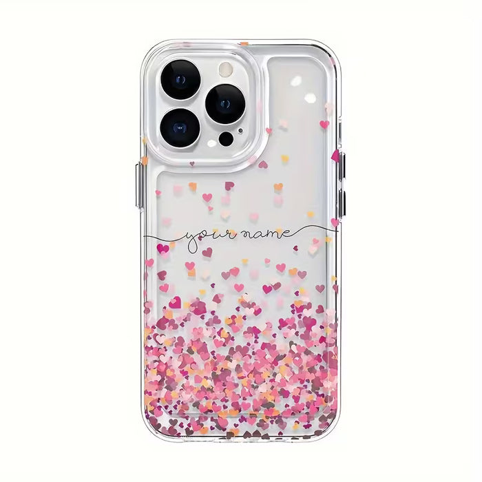 Funda Suave con Arena Fluyente en Forma de Corazón para iPhone 11 Pro Max