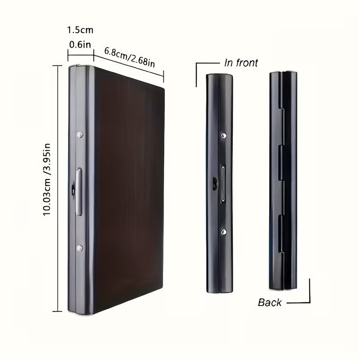 Un tarjetero de acero inoxidable es el regalo perfecto para papá. Este elegante tarjetero