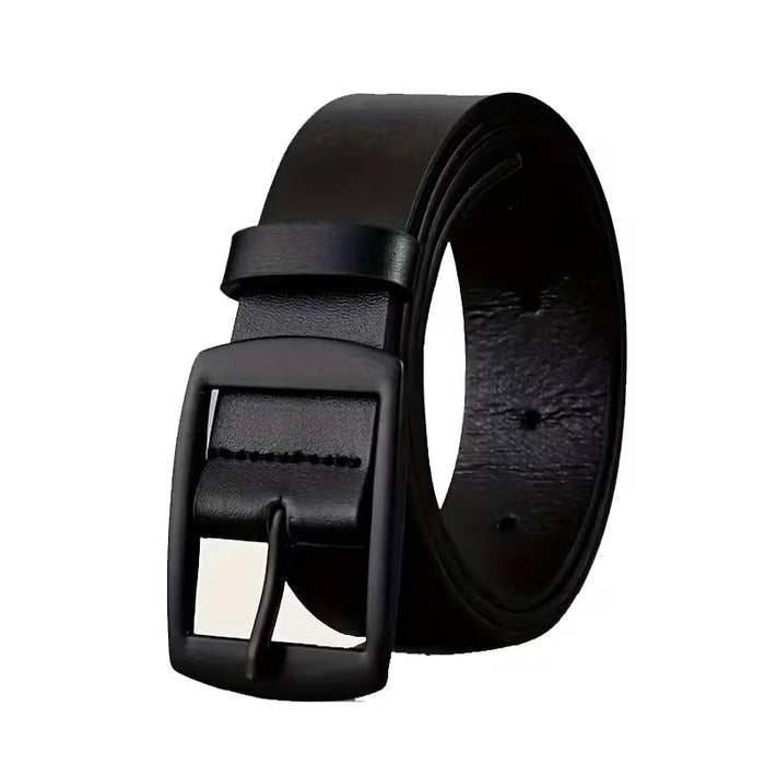 Cinturón versátil para hombre hecho de cuero sintético con hebilla automática