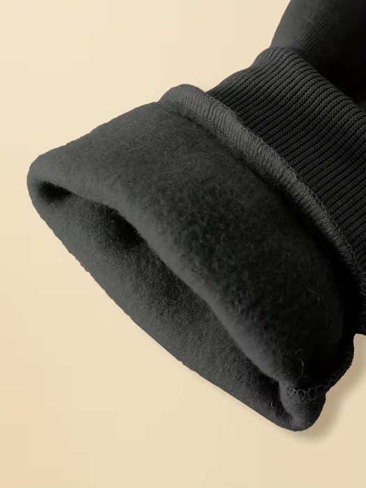 Conjunto de Sudadera con Capucha y Pantalones Elásticos para Niños - Estampado de Oso