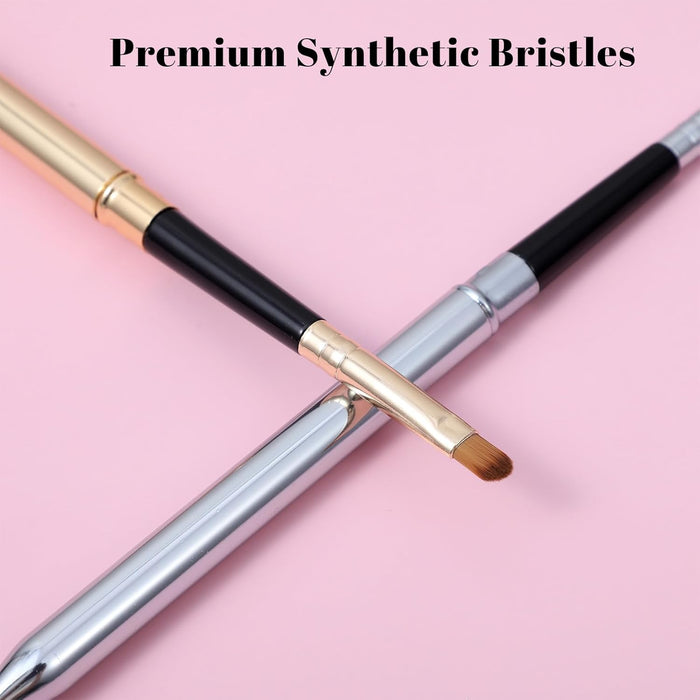 2pcs aplicador de cepillo de labios, pincel delineador de labios, varillas brillantes con cubierta - Quierox - Tienda Online