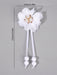 2pcs Clips para el cabello con flor blanca, con cola larga decorados con perlas - Quierox - Tienda Online