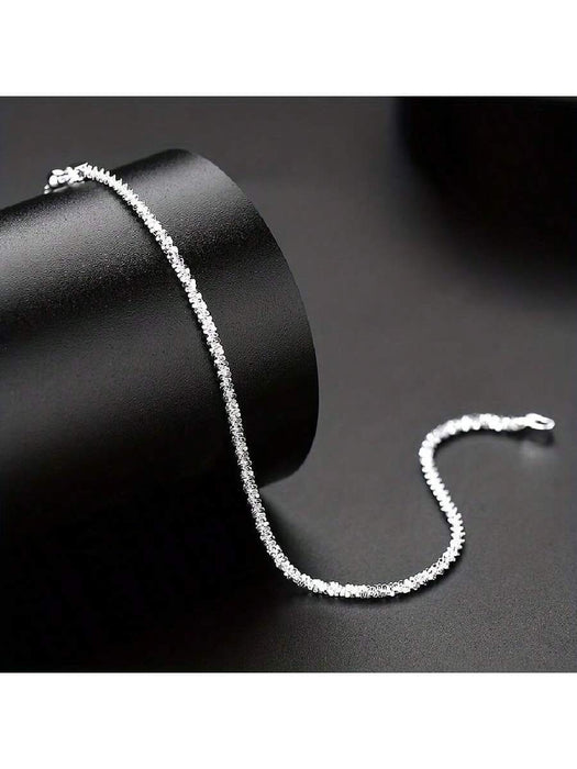 2pcs Conjunto De Brazaletes Y Collar de metal Minimalista De Cobre Para Mujeres - Quierox - Tienda Online