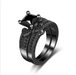 2pcs de Anillo de boda con incrustaciones de circonita cúbica - Quierox - Tienda Online