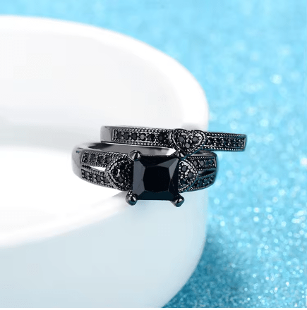 2pcs de Anillo de boda con incrustaciones de circonita cúbica - Quierox - Tienda Online