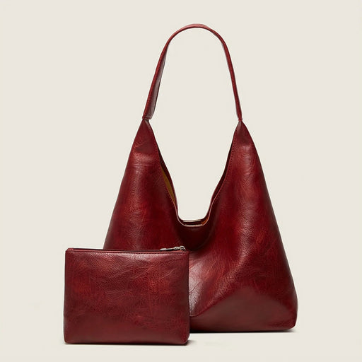 2Pcs de bolso de hombro para mujer, bolso retro sencillo grande - Quierox - Tienda Online