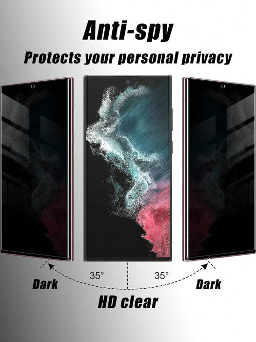 2pcs de protector de pantalla de vidrio templado curvo antiespía, para Galaxy S21 Ultra - Quierox - Tienda Online