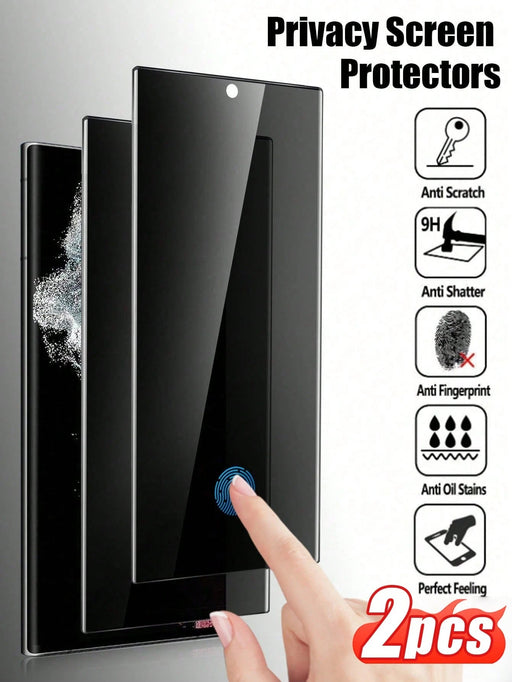 2pcs de protector de pantalla de vidrio templado curvo antiespía, para Galaxy S21 Ultra - Quierox - Tienda Online