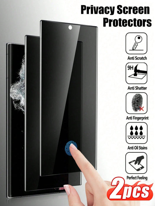 2pcs de protector de pantalla de vidrio templado curvo antiespía, para Galaxy S21 Ultra - Quierox - Tienda Online
