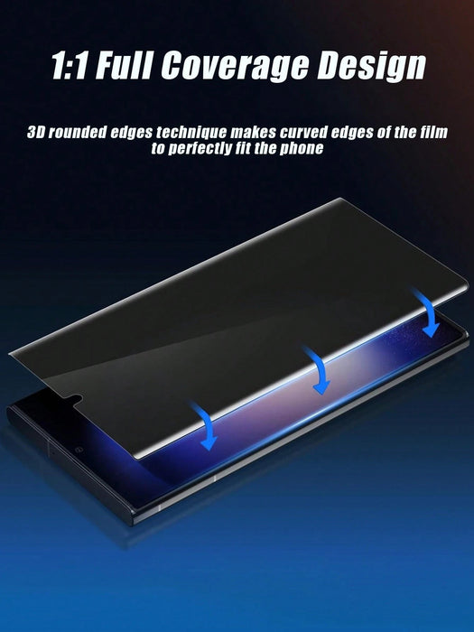 2pcs de protector de pantalla de vidrio templado curvo antiespía, para Galaxy S21 Ultra - Quierox - Tienda Online
