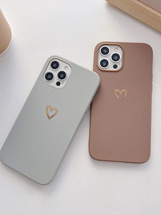 2pcs Funda del teléfono del modelo del corazón de la pareja - Quierox - Tienda Online