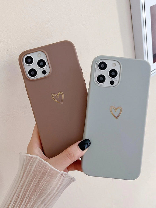 2pcs Funda del teléfono del modelo del corazón de la pareja - Quierox - Tienda Online